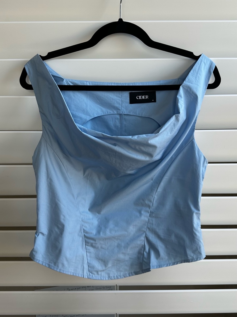 CIDER BlueCowl Neck Top in Periwinkle Blue Size-Medium